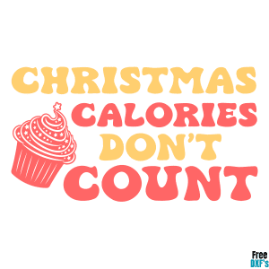 Free Christmas Calories don't count Design 2 DXF