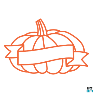 Free Pumpkin Ribbon Design DXF