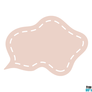 Free Speech Bubble Frame Design 2 DXF