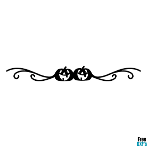 Free Jack O Lantern Flourish Border DXF