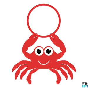 Free Crab Monogram Design 3 DXF