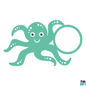 Free Octopus Monogram Design DXF