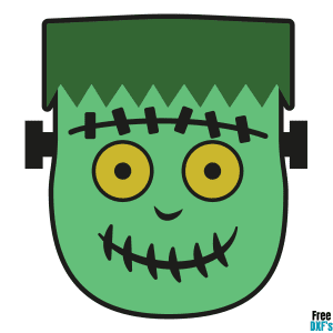 Free Frankenstein's Monster Head Design DXF