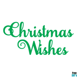 Free Christmas Wishes DXF