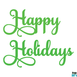 Free Happy Holidays DXF