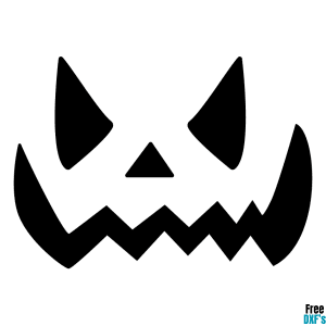 Free Jack O' Lantern Face Design 3 DXF