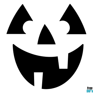 Free Jack O' Lantern Face Design 5 DXF