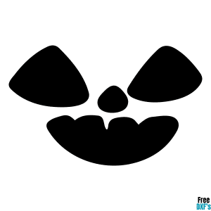 Free Jack O' Lantern Face Design 8 DXF