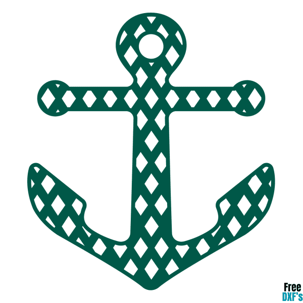 Free Diamond Patterned Anchor DXF
