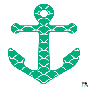 Free Scalloped Pattern Anchor DXF