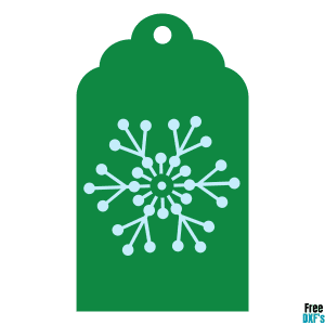 Free Snowflake Gift Tag DXF