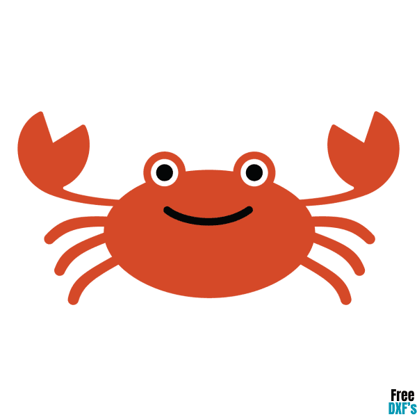 Free Happy Crab Design DXF