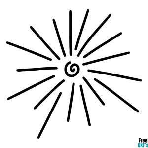 Free Sunburst DXF