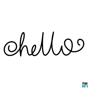 Free Hello Phrase DXF