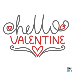 Free Hello Valentine DXF