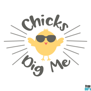 Free Chicks Dig Me DXF