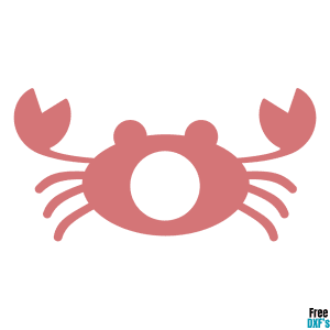 Free Crab Monogram Design 2 DXF