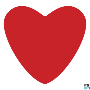 Free Love Heart DXF
