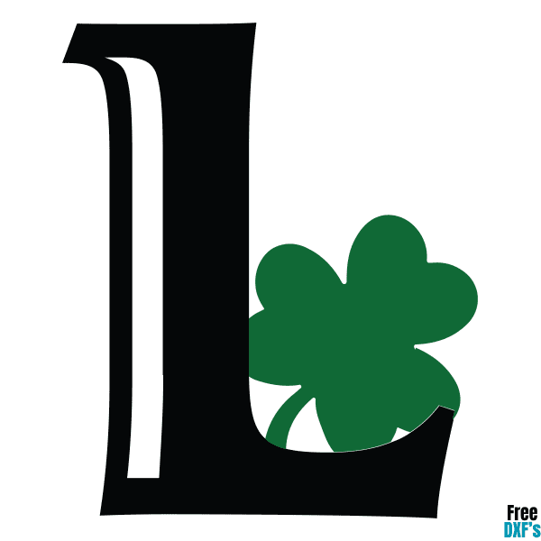 Free Shamrock Letter L DXF