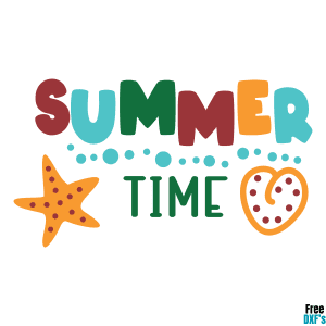 Summer Time DXF for Cricut