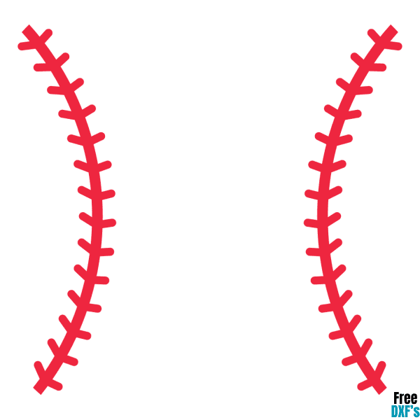 Free Baseball Stitches Design DXF