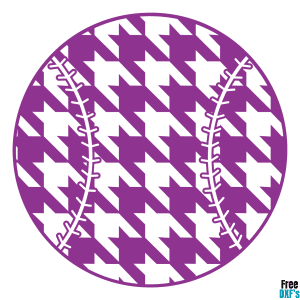 Free Patterned Baseball Design Houndstooth Pattern DXF