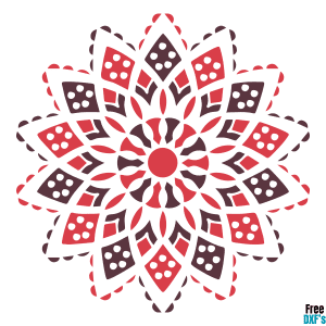 Free Mandala Design 2 Inverted DXF