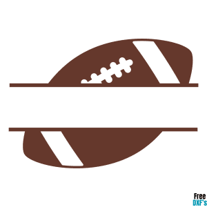 Free Football Split Monogram Design DXF