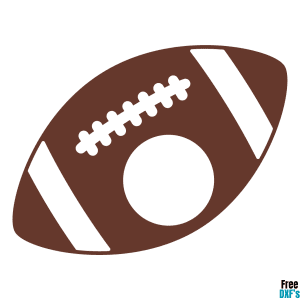 Free Football with Circle for Monogram 1 DXF