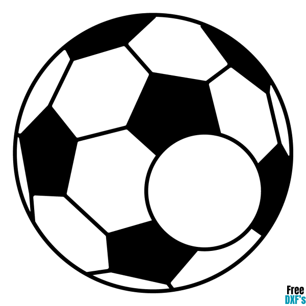 Free Soccer Ball Monogram Design DXF