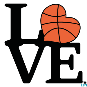 Free Basketball Love Design 2 DXF