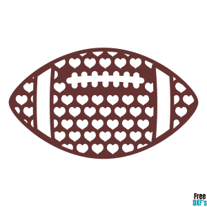Free Patterned Football Design | Heart DXF