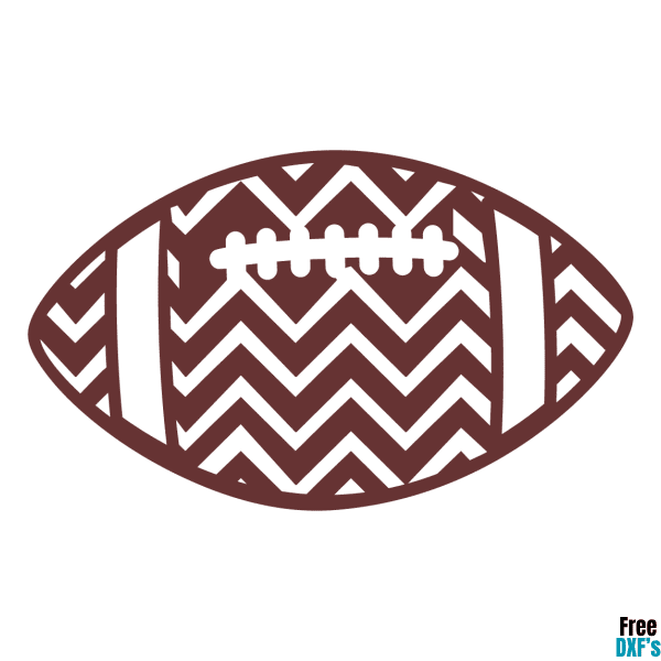 Free Patterned Football Design | Chevron DXF