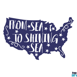 Free From Sea to Shining Sea Design 2 DXF