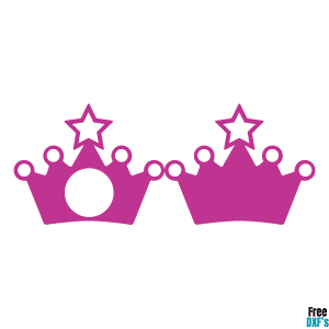 Free Princess Crown Monogram Design Set DXF