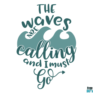 Free The Waves are calling and I must go DXF