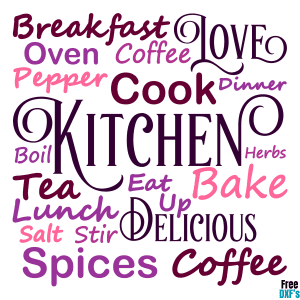 Free Kitchen Subway Art Design DXF