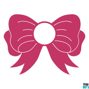 Free Bow Monogram Design 2 DXF