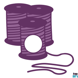 Free Cotton Reel Monogram Design DXF