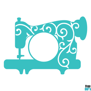 Free Sewing Machine Monogram Design Swirl Pattern DXF