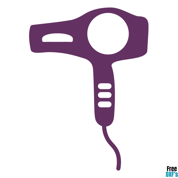 Free Hair Dryer Monogram Design DXF