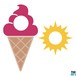 Free Summer Monogram Design Set 3 DXF