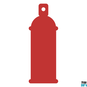 Free Hair Spray Silhouette Design DXF