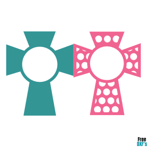 Free Monogram Cross Designs Set 2 DXF