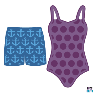 Free Swimming and Beach Designs Set 2 DXF