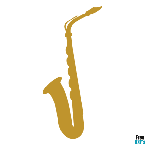 Free Saxophone Marching Band Design DXF