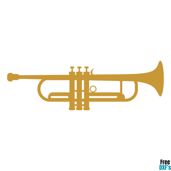 Free Trumpet Marching Band Design DXF
