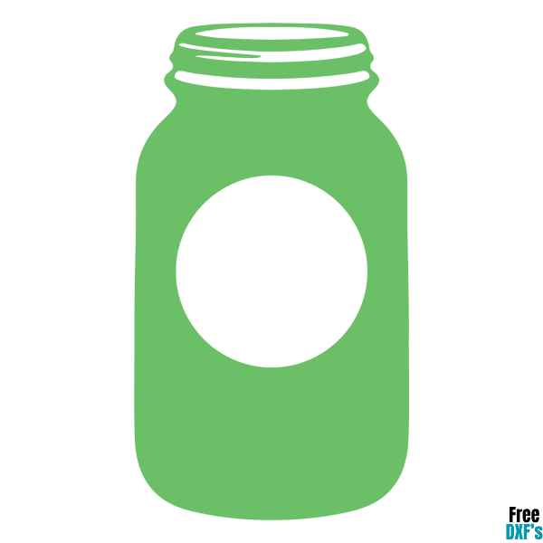 Free Mason Jar Monogram Design DXF