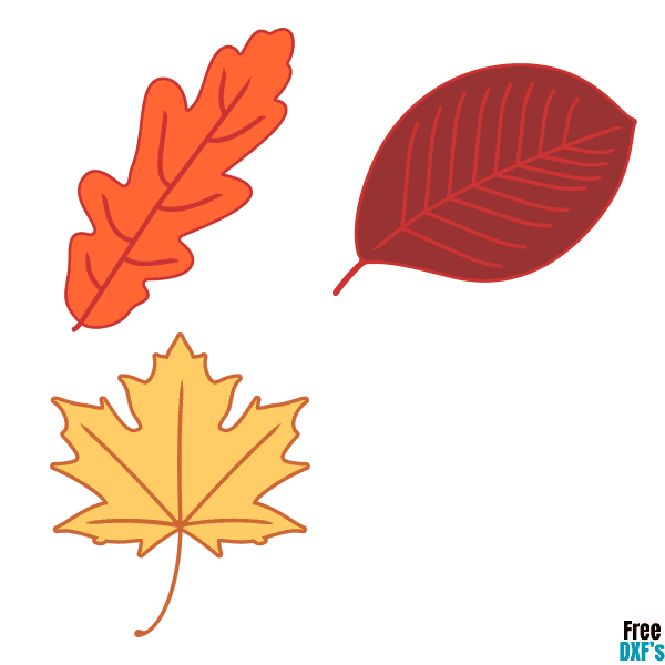 Free Autumn/Fall Leaves Design Set 2 DXF