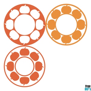 Free Pumpkin Circle Monogram Frame Design Set 2 DXF